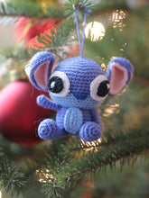 Load image into Gallery viewer, Blue alien keychain/ornament