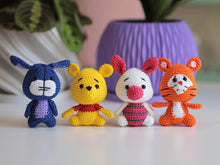 Load image into Gallery viewer, Happy yellow bear and friends keychain/ornament