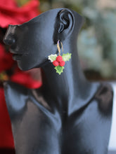 Load image into Gallery viewer, Christmas Mistletoe Earrings