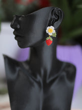 Load image into Gallery viewer, Strawberry dangle earrings