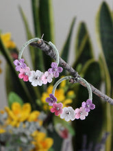 Load image into Gallery viewer, Handmade crochet loop floral earrings