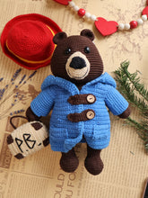 Load image into Gallery viewer, Chubby brown bear with a red hat