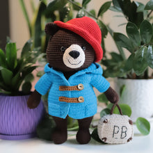 Load image into Gallery viewer, Chubby brown bear with a red hat