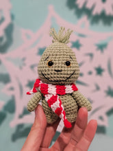 Load image into Gallery viewer, Grumpy green monster keychain/ornament
