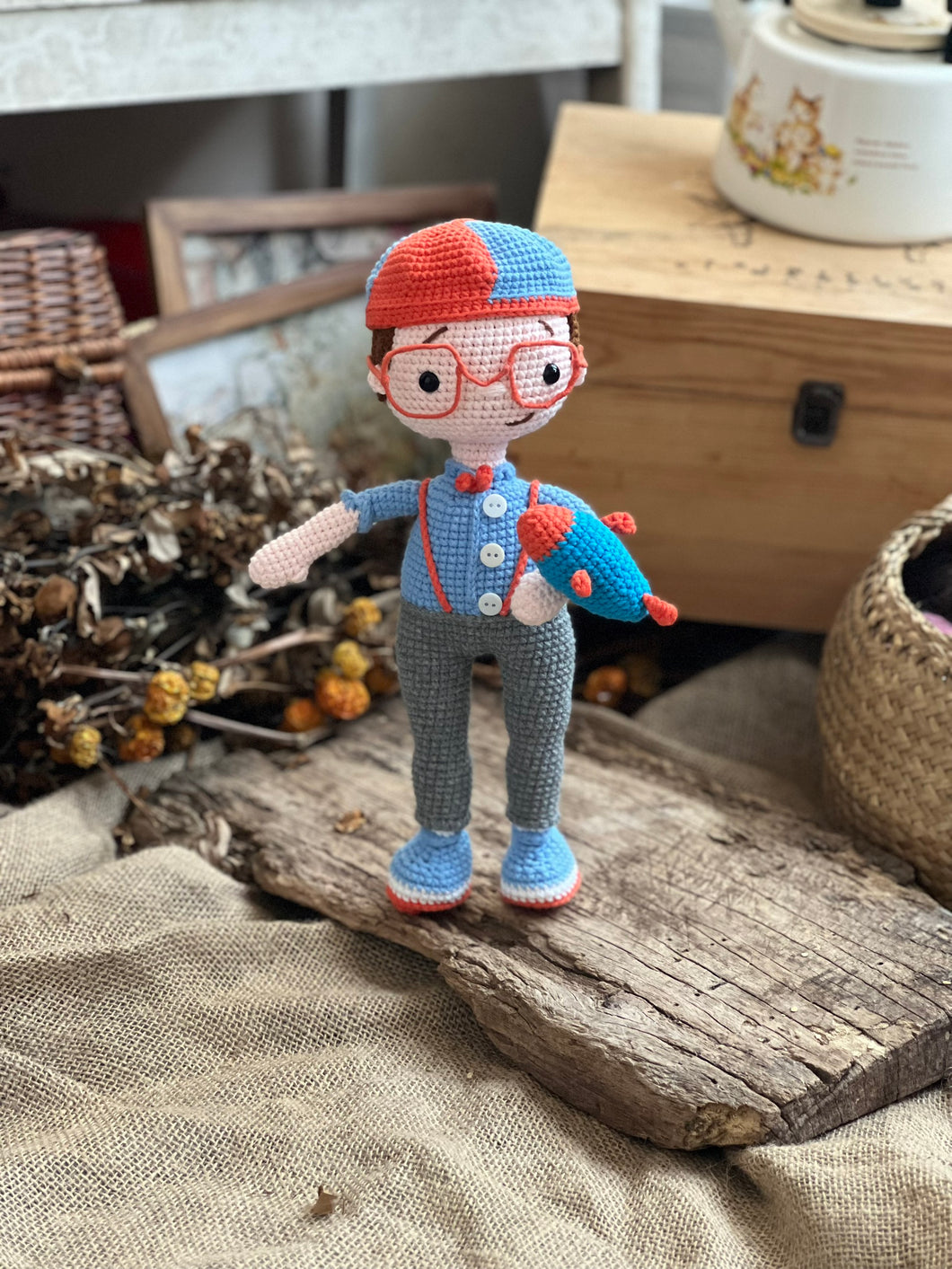 Science boy doll
