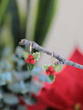 Load image into Gallery viewer, Christmas Mistletoe Earrings
