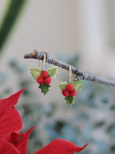 Load image into Gallery viewer, Christmas Mistletoe Earrings
