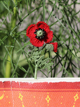 Load image into Gallery viewer, Red poppy bookmark
