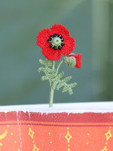Load image into Gallery viewer, Red poppy bookmark

