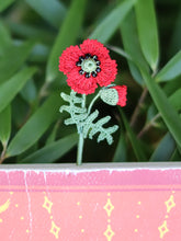Load image into Gallery viewer, Red poppy bookmark
