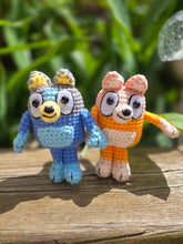 Load image into Gallery viewer, Blue Heeler and Red Heeler puppies keychain/ornament
