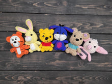 Load image into Gallery viewer, Happy yellow bear and friends keychain

