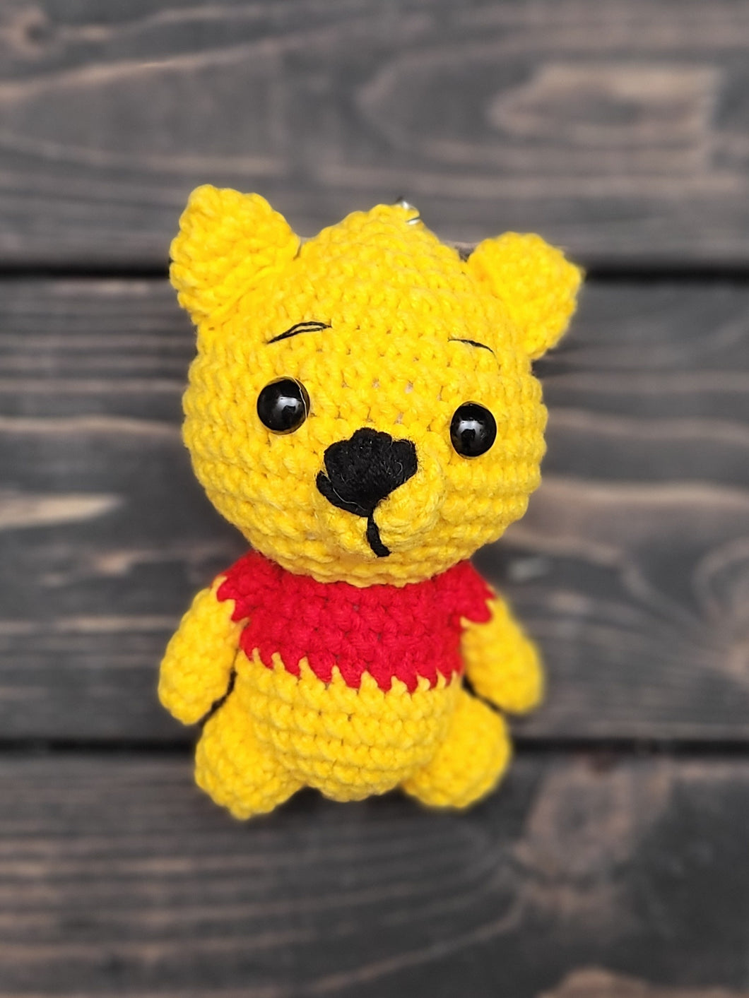 Happy yellow bear and friends keychain